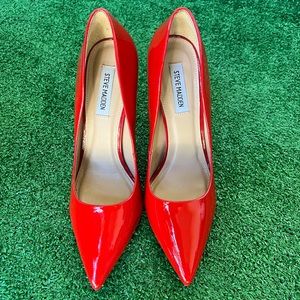 Vala Red Stiletto - Steve Madden - Red Patent Stiletto Heels